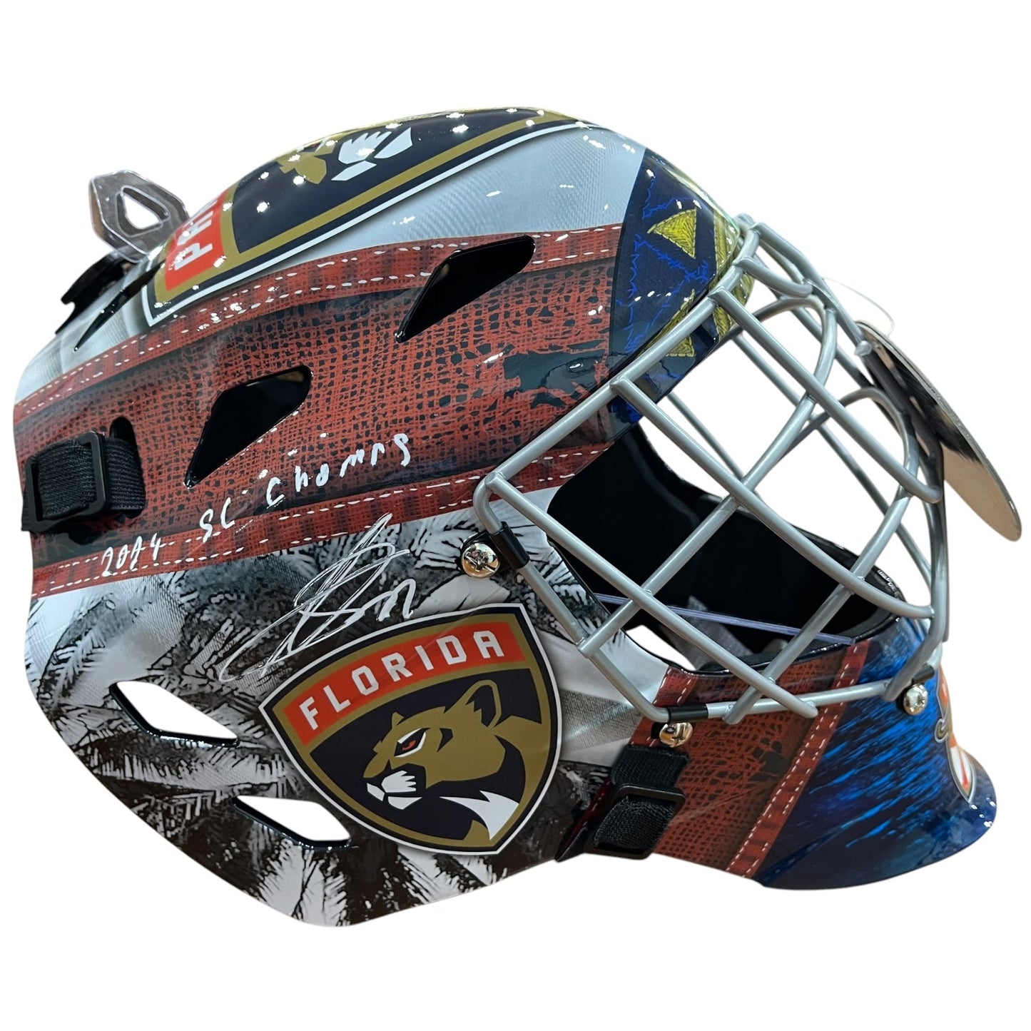 Sergei Bobrovsky Autographed Florida Panthers Full-Size Goalie Mask w/ "24 SC Champs" - Beckett