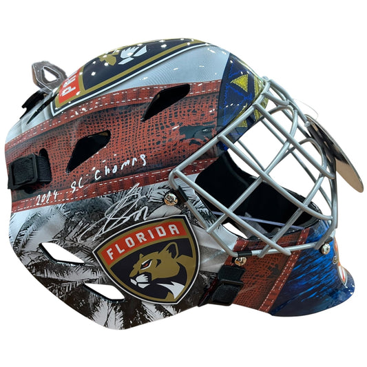 Sergei Bobrovsky Autographed Florida Panthers Full-Size Goalie Mask w/ "24 SC Champs" - Beckett