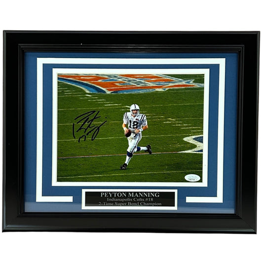 Peyton Manning Autographed Indianapolis Colts Deluxe Framed 8x10 Photo - JSA