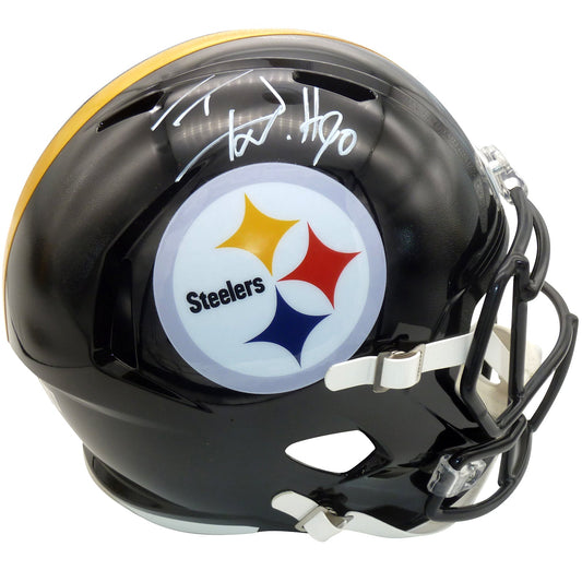 T.J. Watt Autographed Pittsburgh Steelers Deluxe Full-Size Replica Helmet - Beckett