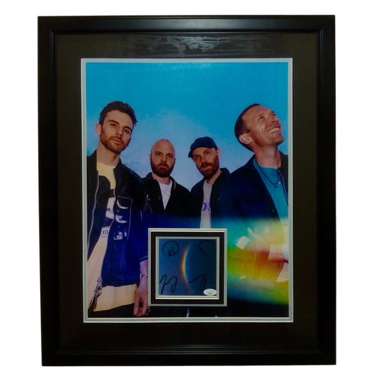Coldplay Band 4 Members Autographed Deluxe Framed 16x20 Music Piece - JSA