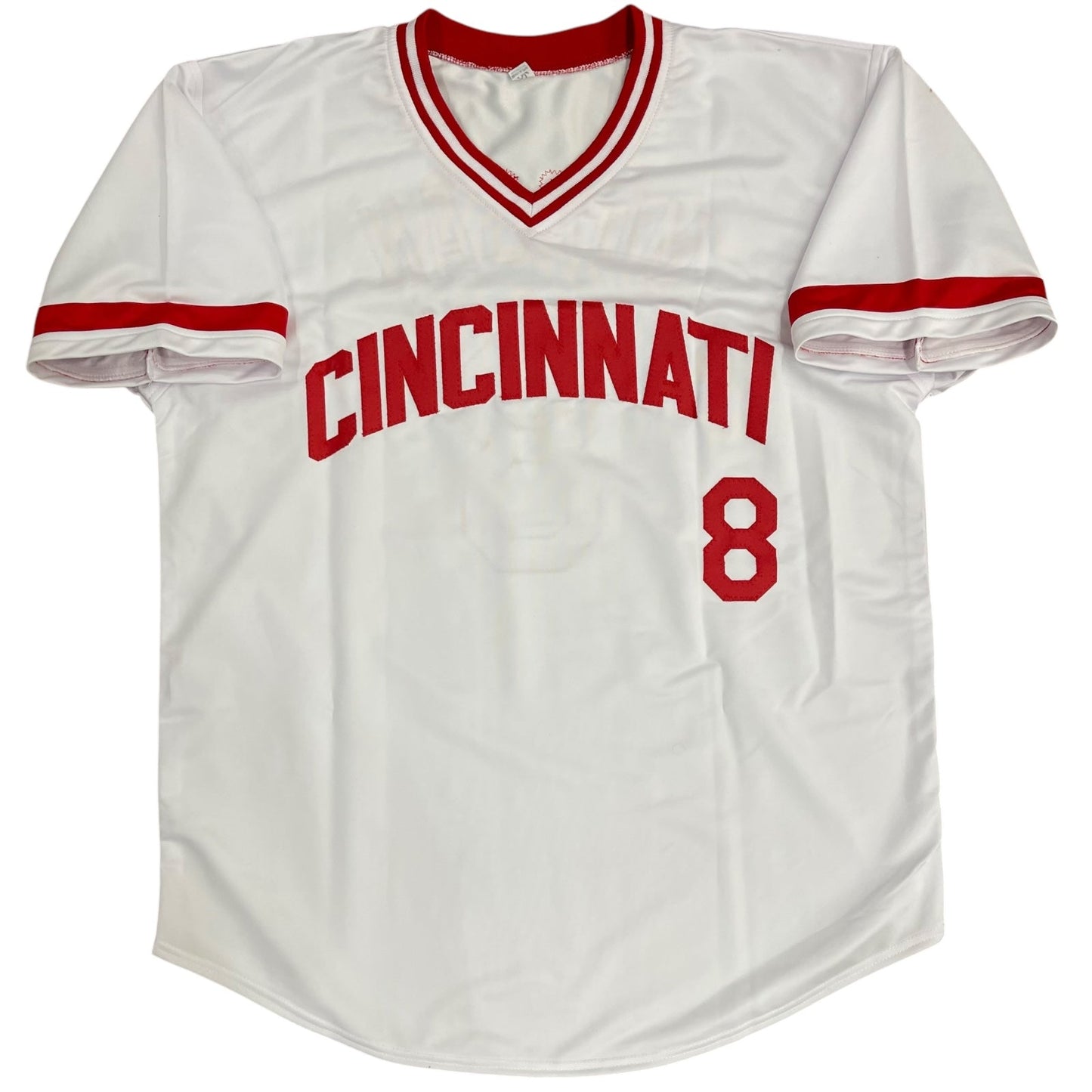 Joe Morgan Autographed Cincinnati (White #8) Custom Jersey w/ "HOF 90" - JSA