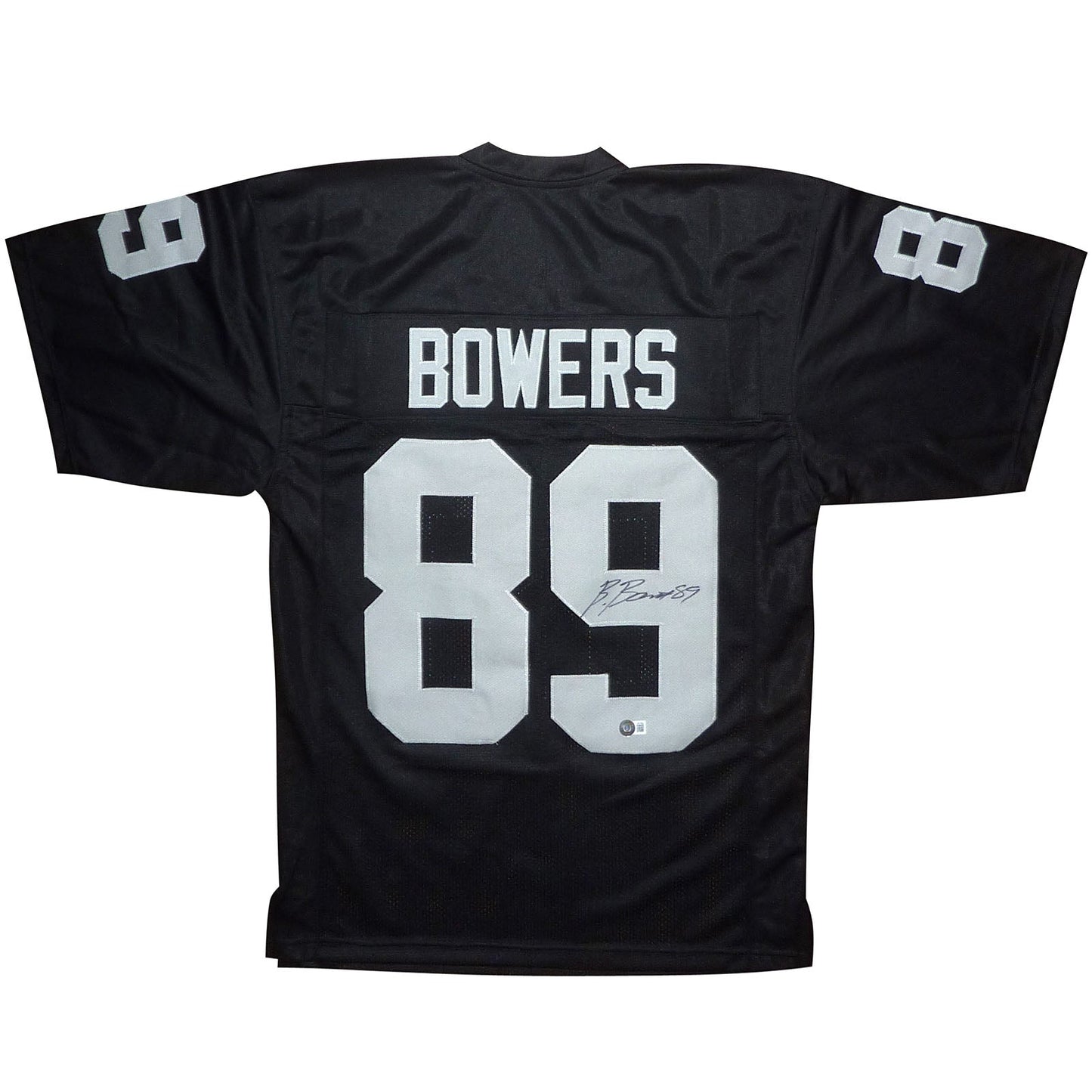 Brock Bowers Autographed Las Vegas (Black #89) Custom Jersey - Beckett
