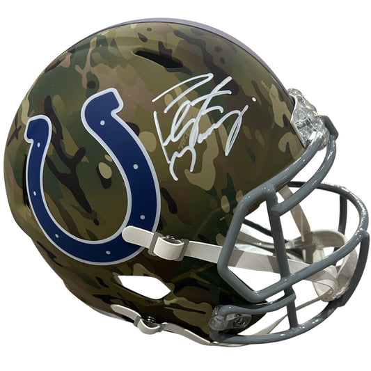 Peyton Manning Autographed Indianapolis Colts (CAMO Alternate) Deluxe Full-Size Replica Helmet - Fanatics