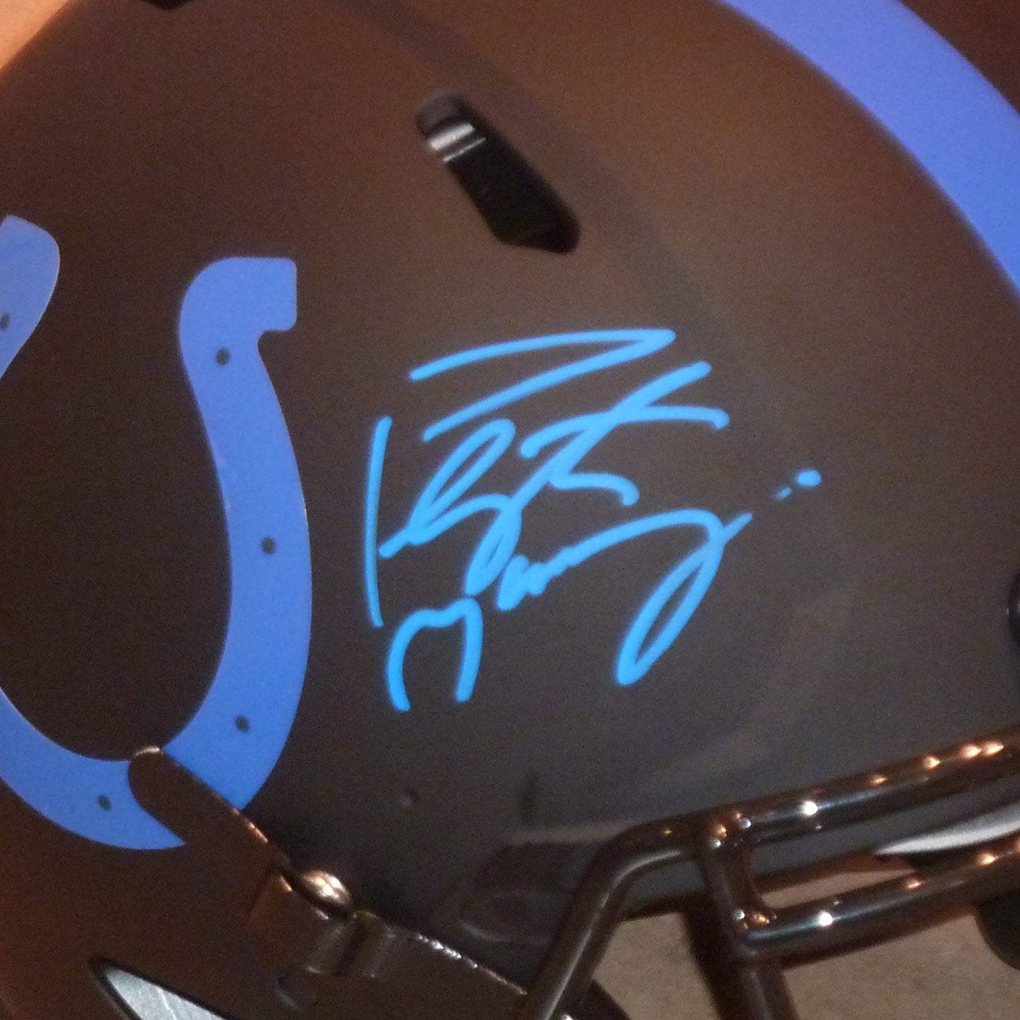 Peyton Manning Autographed Indianapolis Colts (ECLIPSE Alternate) Authentic Helmet - Fanatics