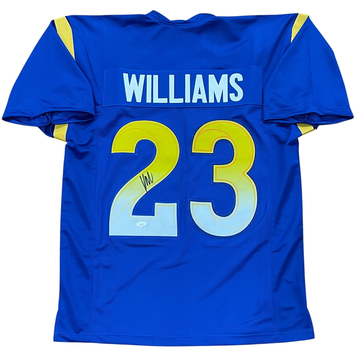 Kyren Williams Autographed Los Angeles (Blue #23) Custom Jersey - JSA