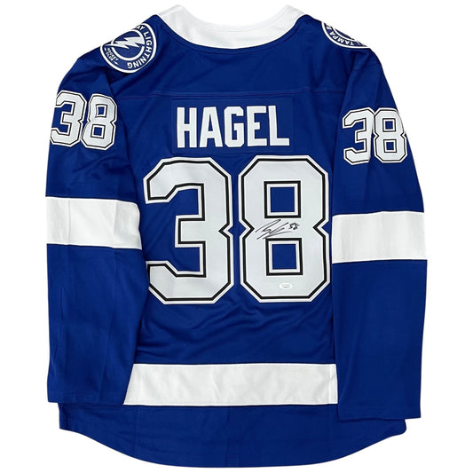 Brandon Hagel Autographed Tampa Bay Lightning (Blue #38) Fanatics Breakaway Jersey - JSA
