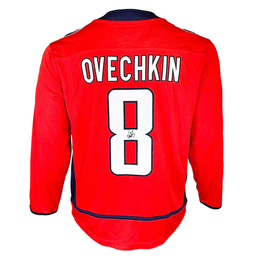Alexander Ovechkin Autographed Washington Capitals (Red #8) Authentic Hockey Jersey with Stanley Cup Patch - Fanatics