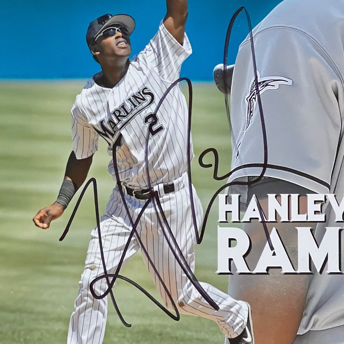 Hanley Ramirez Autographed Florida Marlins (2006 ROY) Deluxe Framed 8x10 Photo