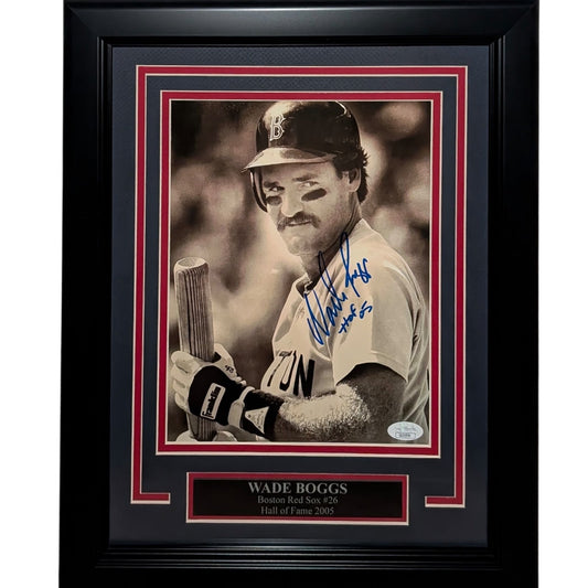 Wade Boggs Autographed Boston Red Sox Deluxe Framed 8x10 Photo - JSA
