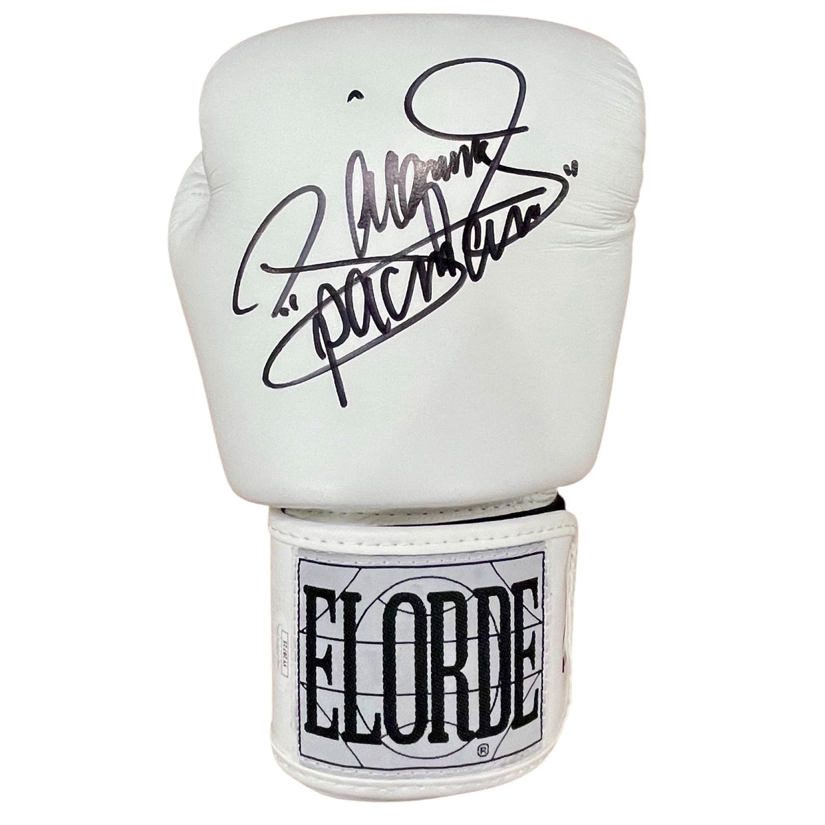 Manny Pacquiao Autographed (White) Boxing Glove w/ Pacman - JSA
