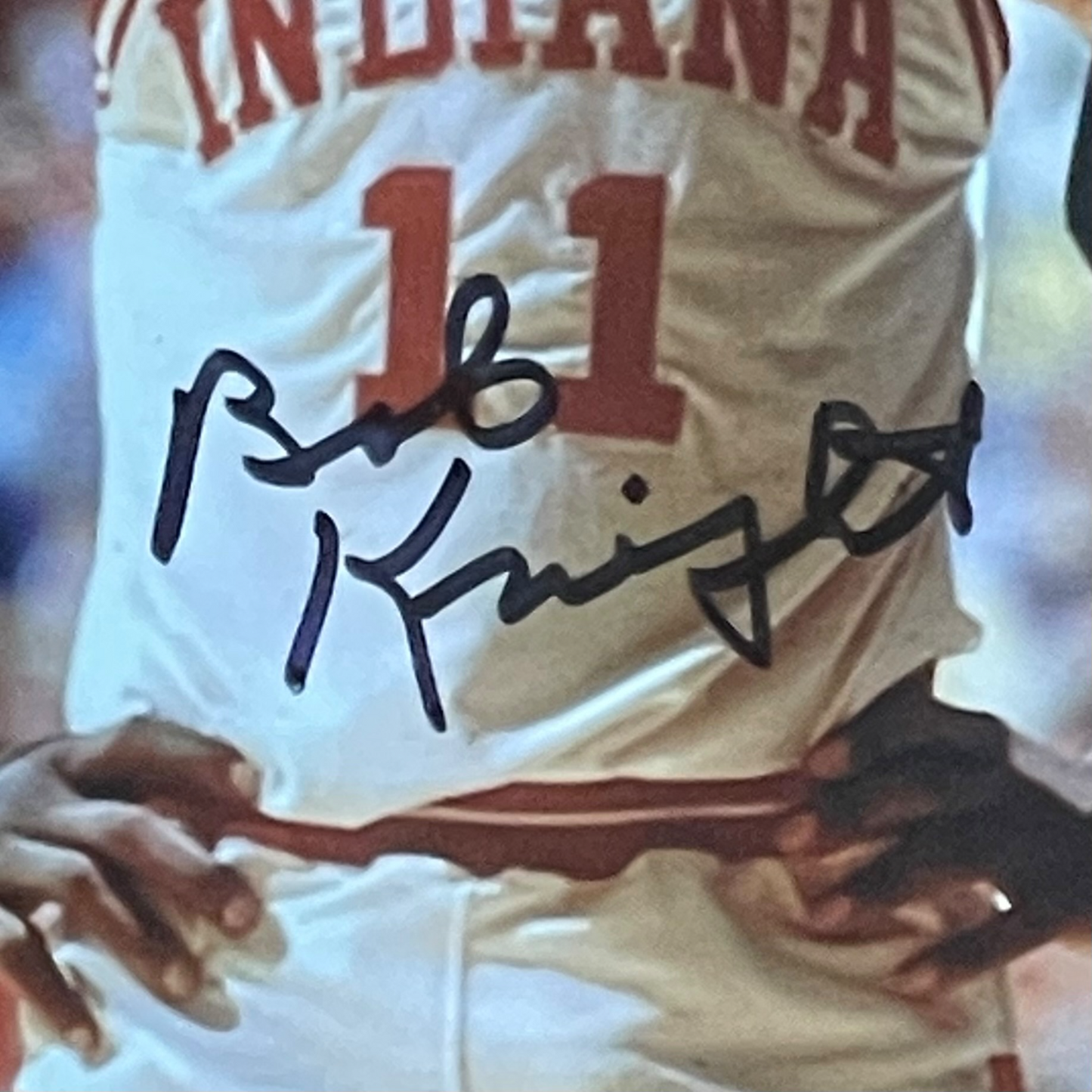 Bobby Knight Autographed Indiana Hoosiers (with Isiah Thomas) Deluxe Framed 8x10 Photo - JSA