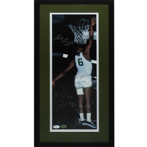 Bill Russell Autographed Boston Celtics 8x20 Deluxe Framed Photo - Russell Holo, JSA