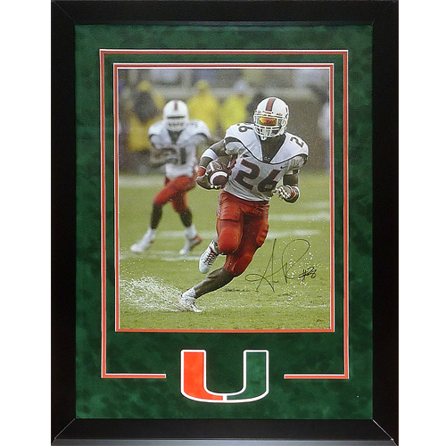 Sean Taylor Autographed Miami Hurricanes Deluxe Framed 16x20 Photo - Extremely Rare - JSA Full Letter