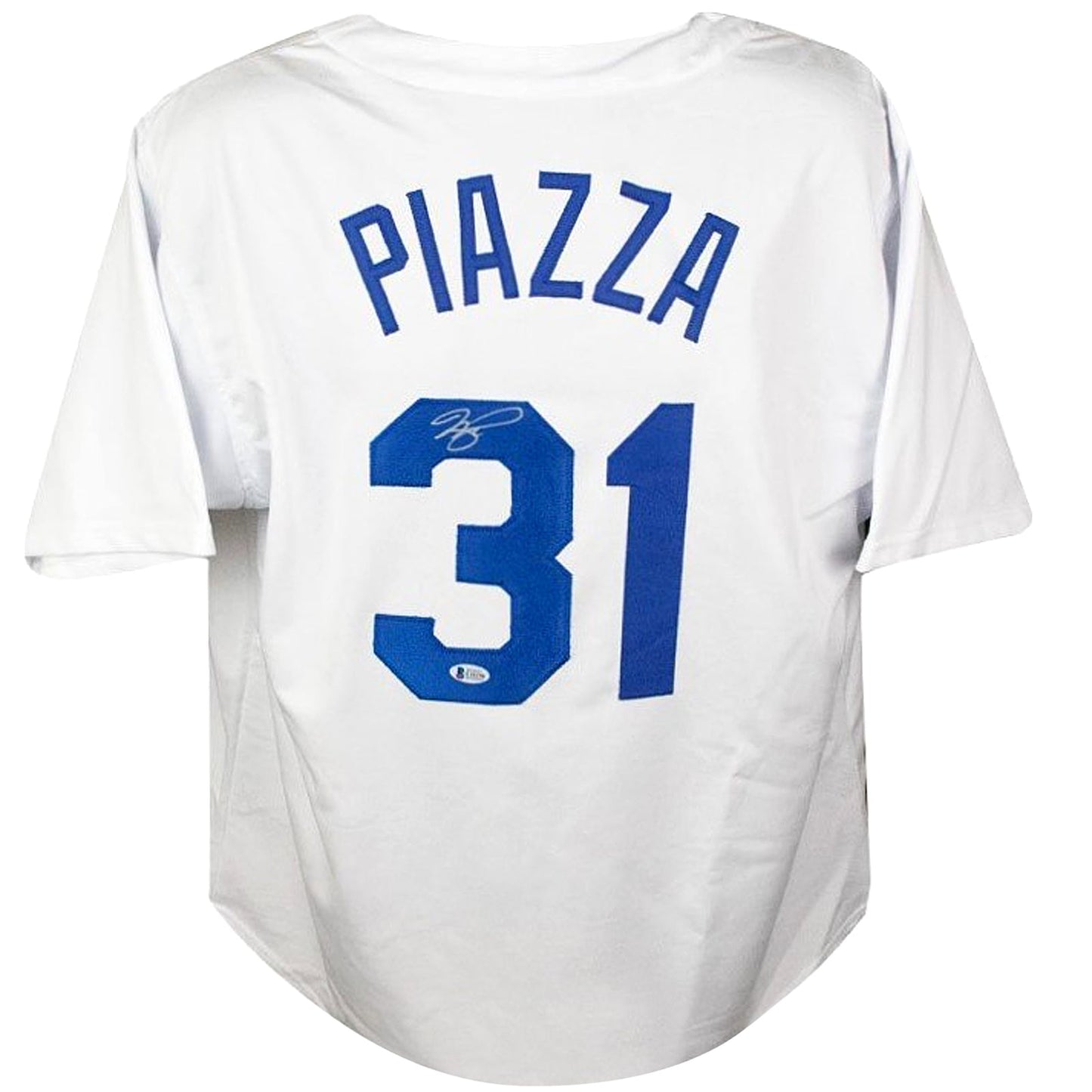 Mike Piazza Autographed Los Angeles Dodgers (White #31) Jersey - Beckett