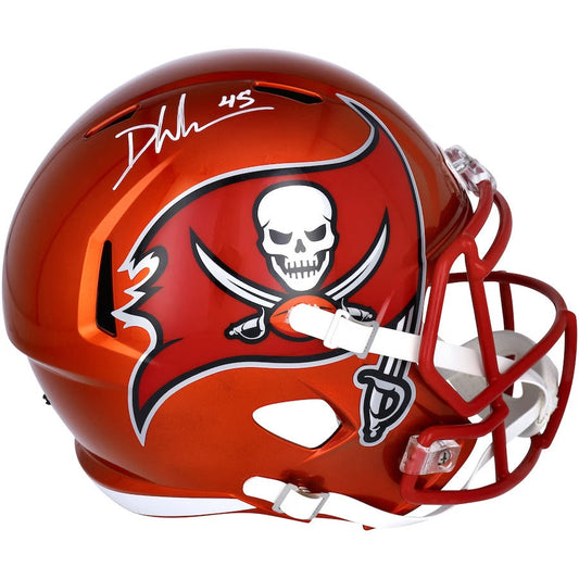 Devin White Autographed Tampa Bay Buccaneers (FLASH Alternate) Deluxe Full-Size Replica Helmet - Beckett