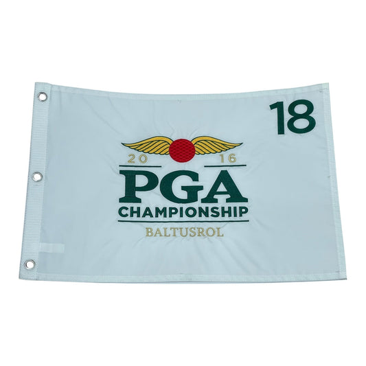 2016 PGA Championship Baltusrol (White Embroidered) Unsigned Golf Pin Flag - Jimmy Walker Champion
