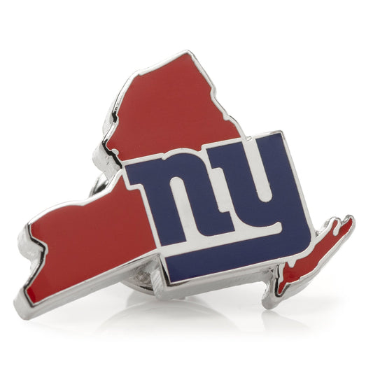 NFL New York Giants State Shaped Lapel Pin