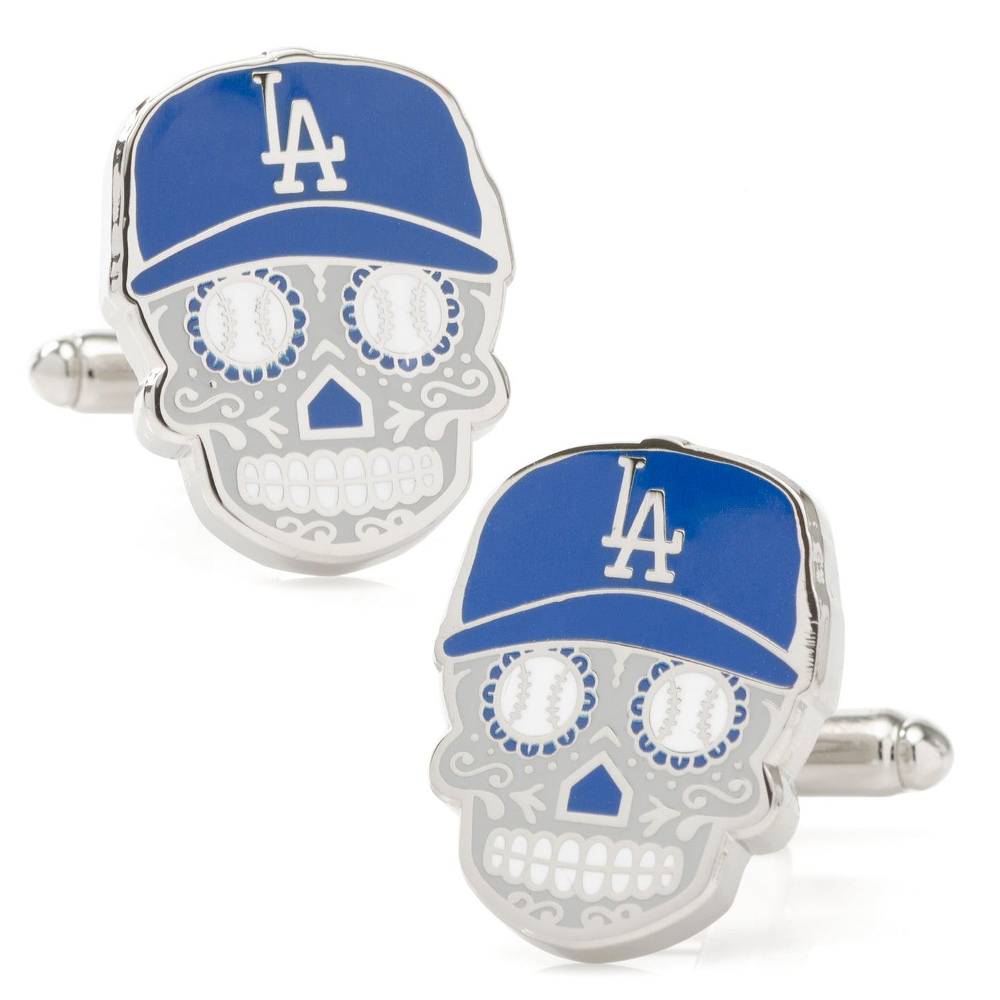 MLB LA Dodgers Sugar Skull Cufflinks