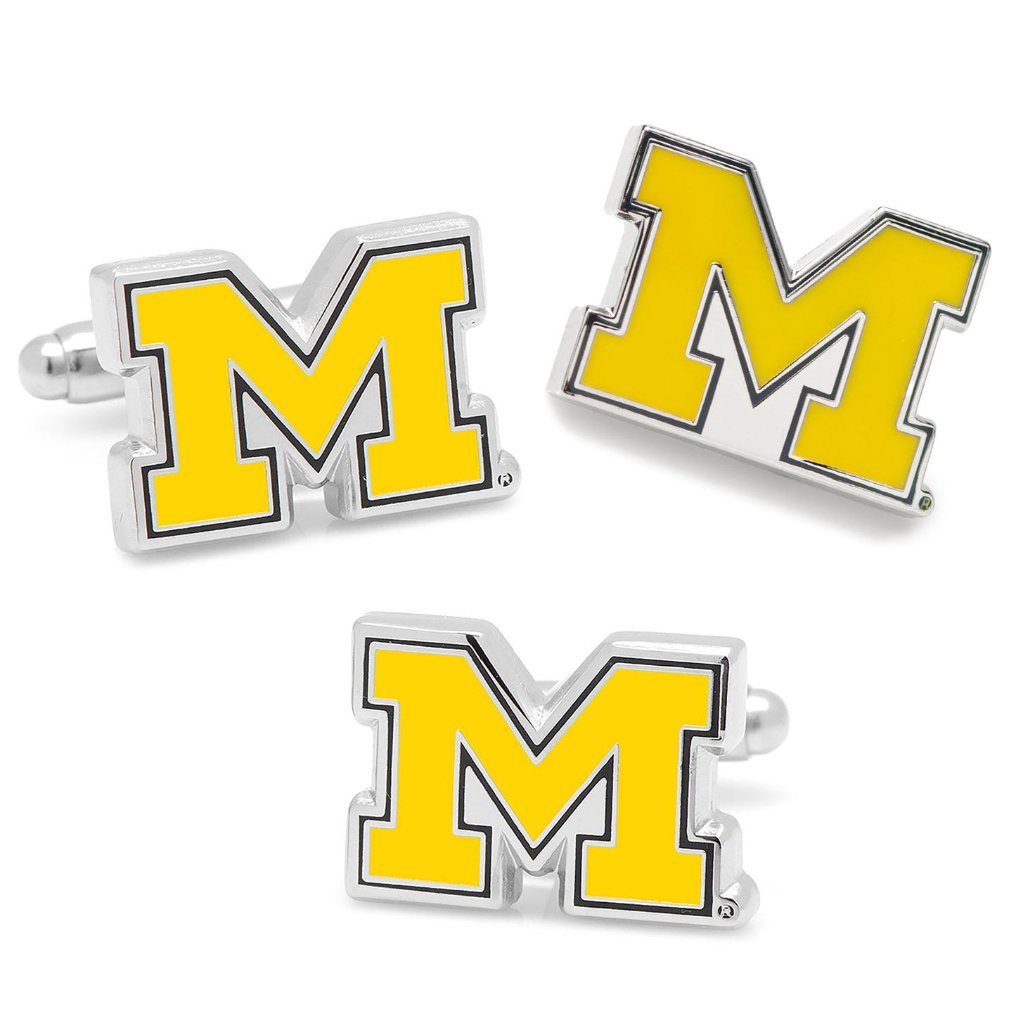 NCAA University of Michigan Wolverine Cufflinks and Lapel Pin Gift Set