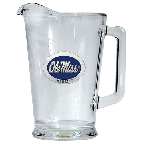 University of Mississippi "Ole Miss" Blue Logo Pitcher