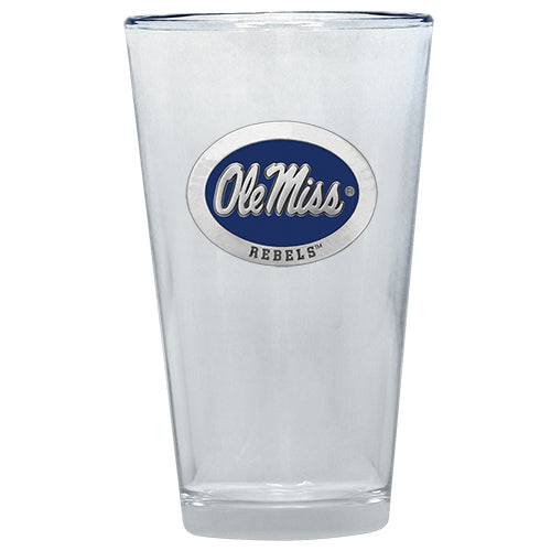 University of Mississippi "Ole Miss" Blue Logo Pint Glass