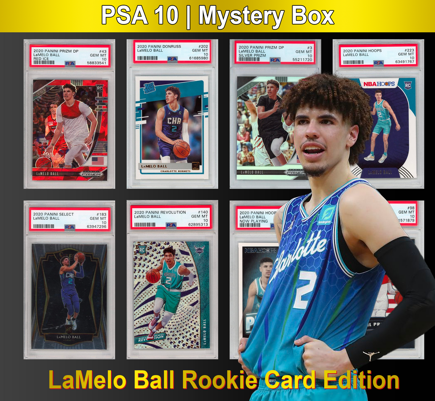 PSA 10 Graded Rookie Basketball Card Mystery Box - LaMelo Ball