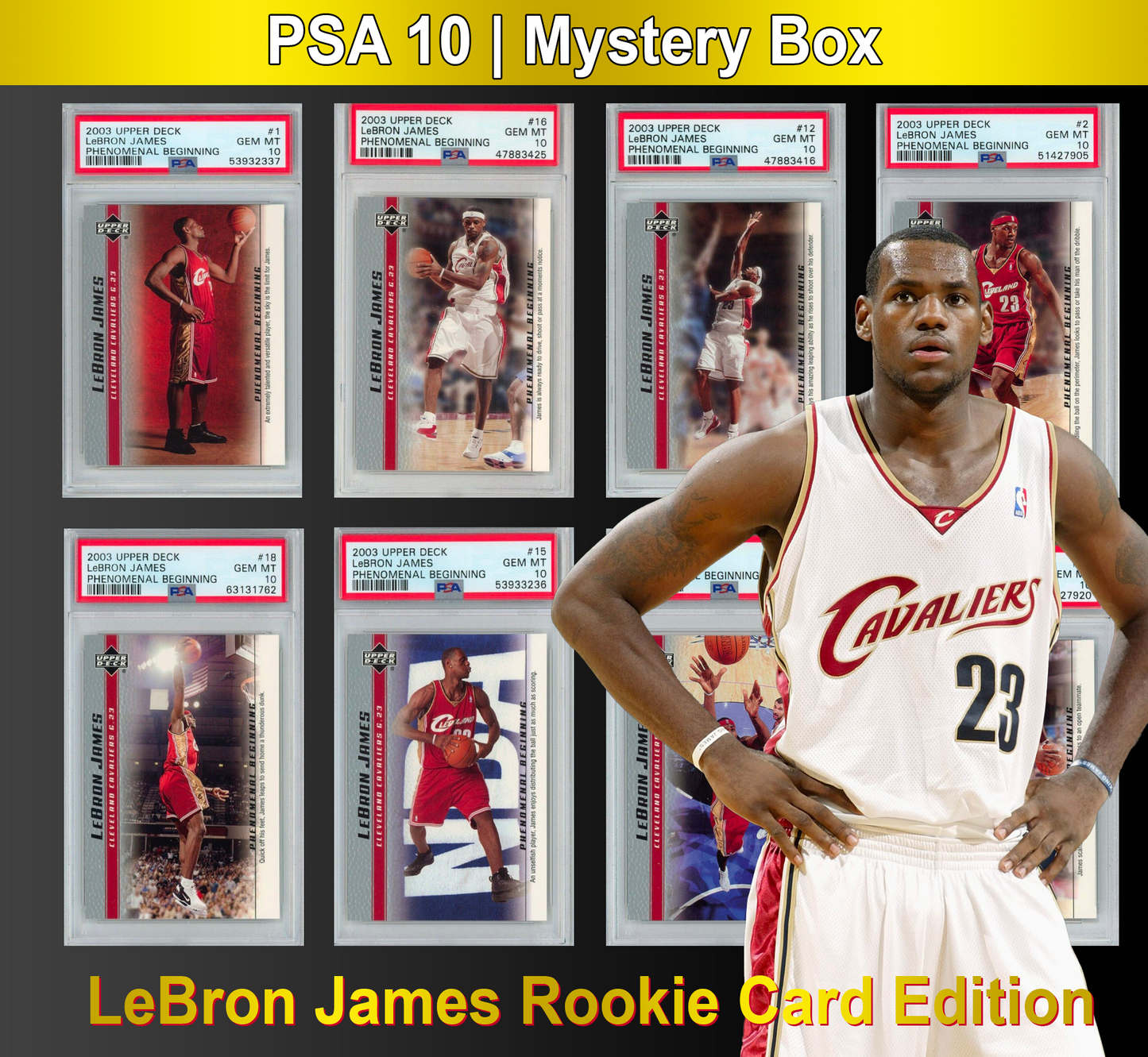 PSA 10 Graded Basketball Rookie Card Mystery Box - LeBron James