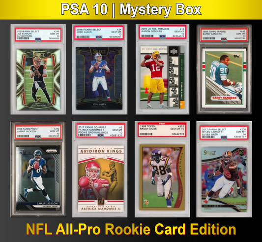 PSA 10 Graded NFL All-PRO Football Rookie Card Mystery Box