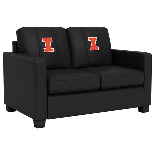 Dyno Stationary Loveseat with Illinois Fighting Illini Block I Logo