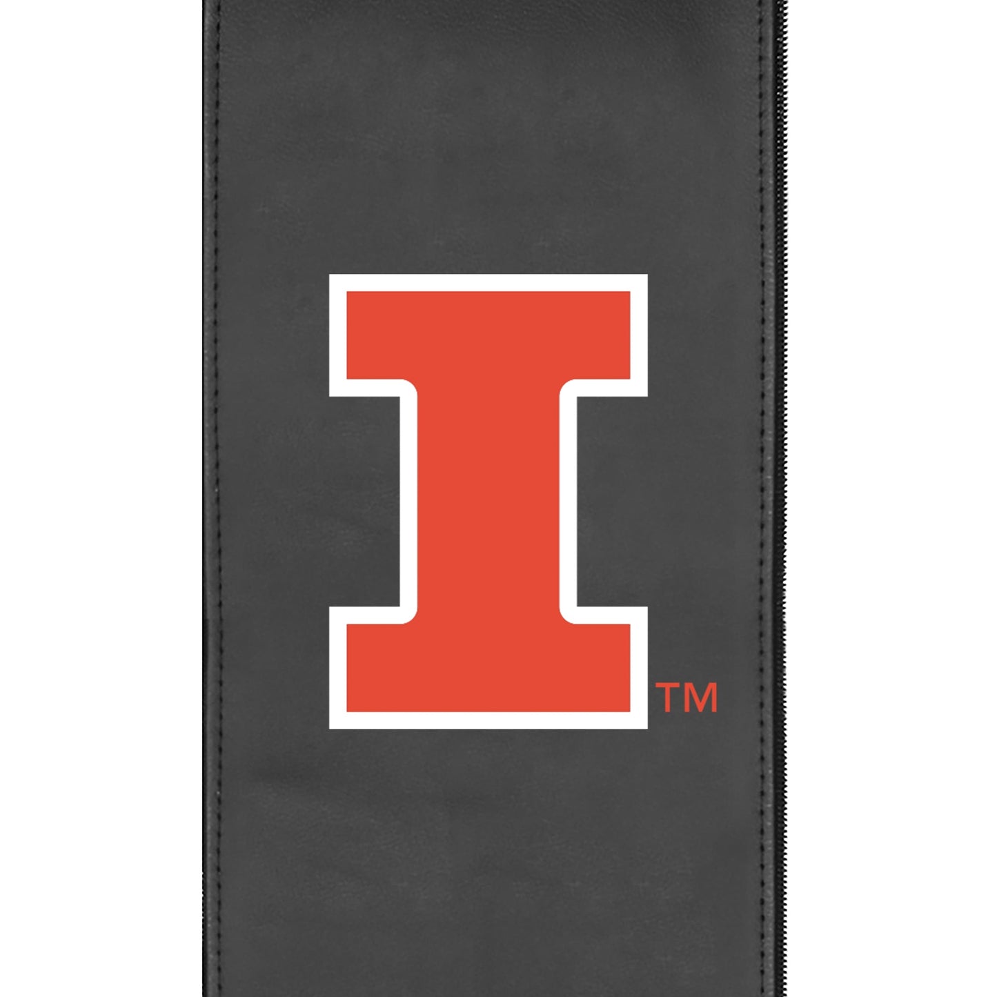 Silver Sofa with Illinois Fighting Illini Block I Logo