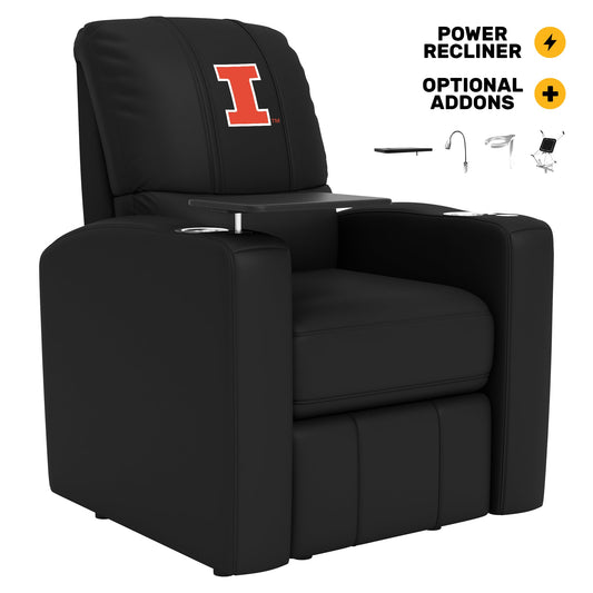 Stealth Power Plus Recliner with Illinois Fighting Illini Block I Logo