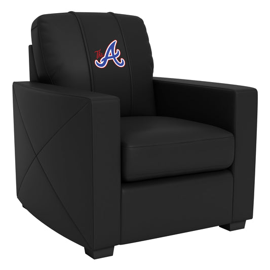 Silver Club Chair with Atlanta Braves City Connect The A Logo