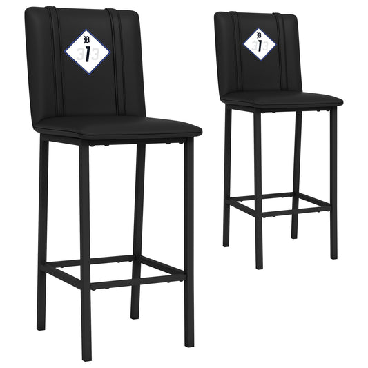 Bar Stool 500 with Detroit Tigers City Connect 313 Logo Set of 2