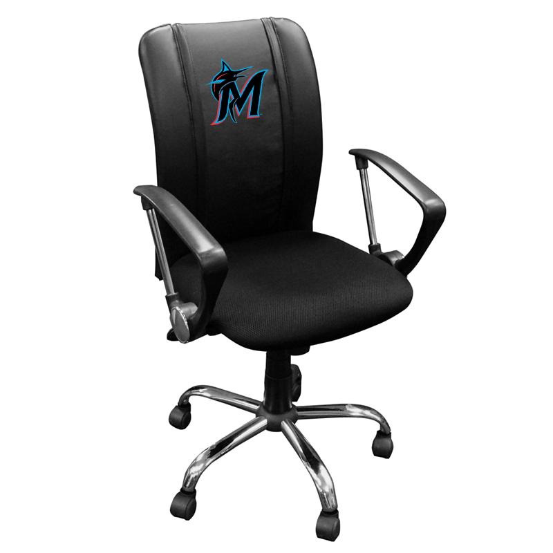 Curve Task Chair with Miami Marlins Secondary Logo Panel