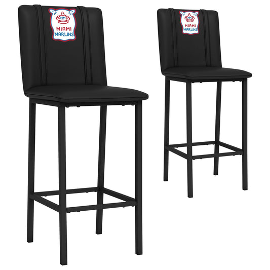 Bar Stool 500 with Miami Marlins City Connect Secondary Logo Set of 2