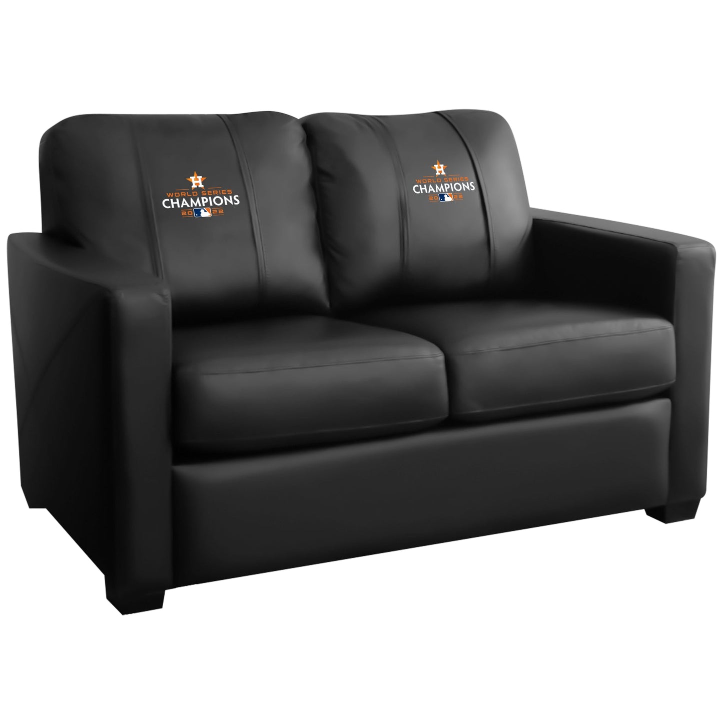 Silver Loveseat with Houston Astros 2022 Champions