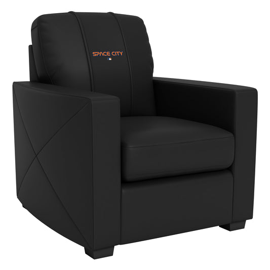 Silver Club Chair with Houston Astros City Connect Secondary Logo
