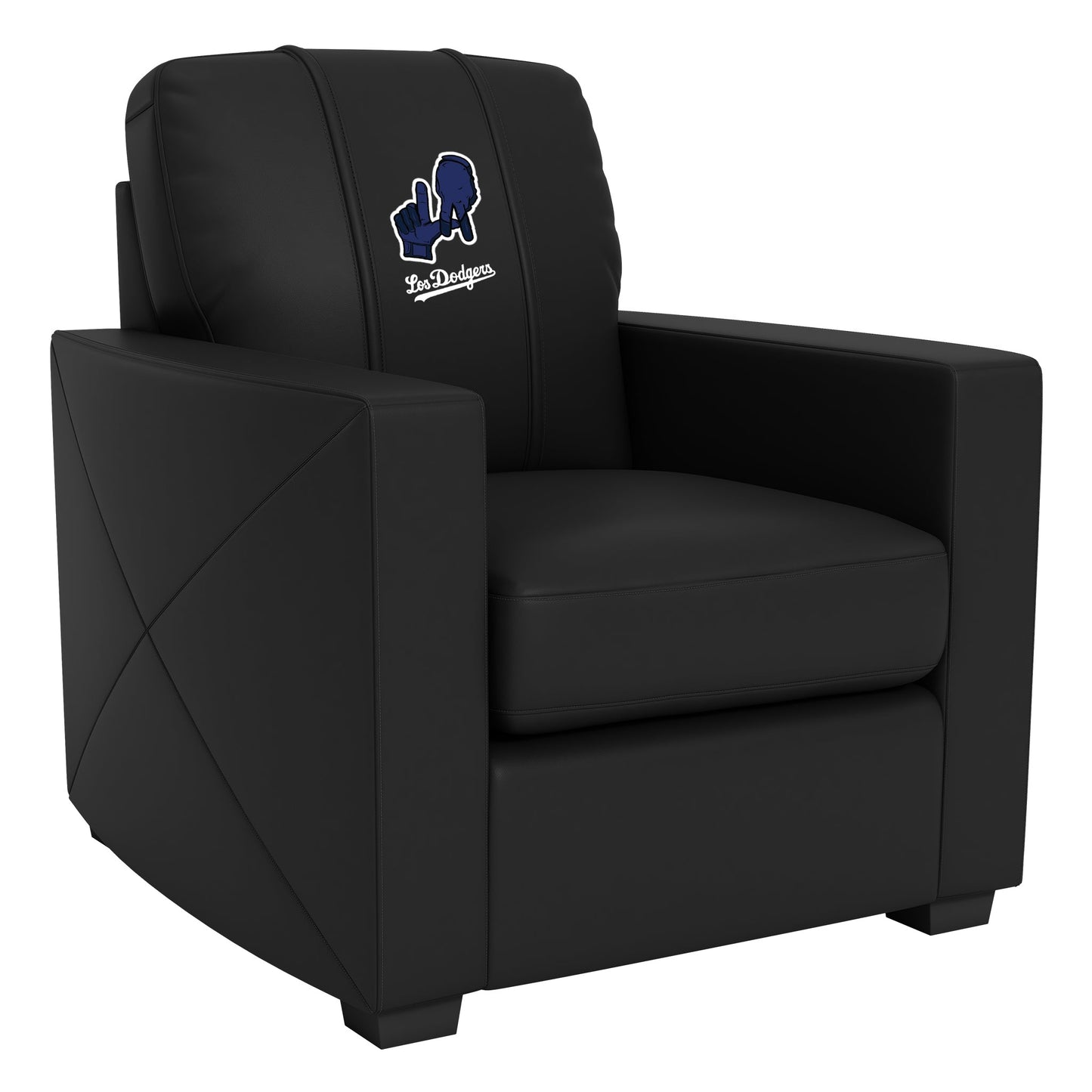 Silver Club Chair with Los Angeles Dodgers City Connect Primary Logo