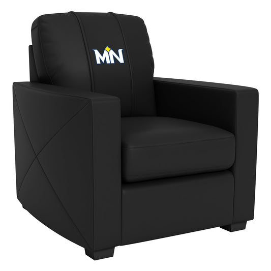 Silver Club Chair with Minnesota Twins City Connect MN Logo