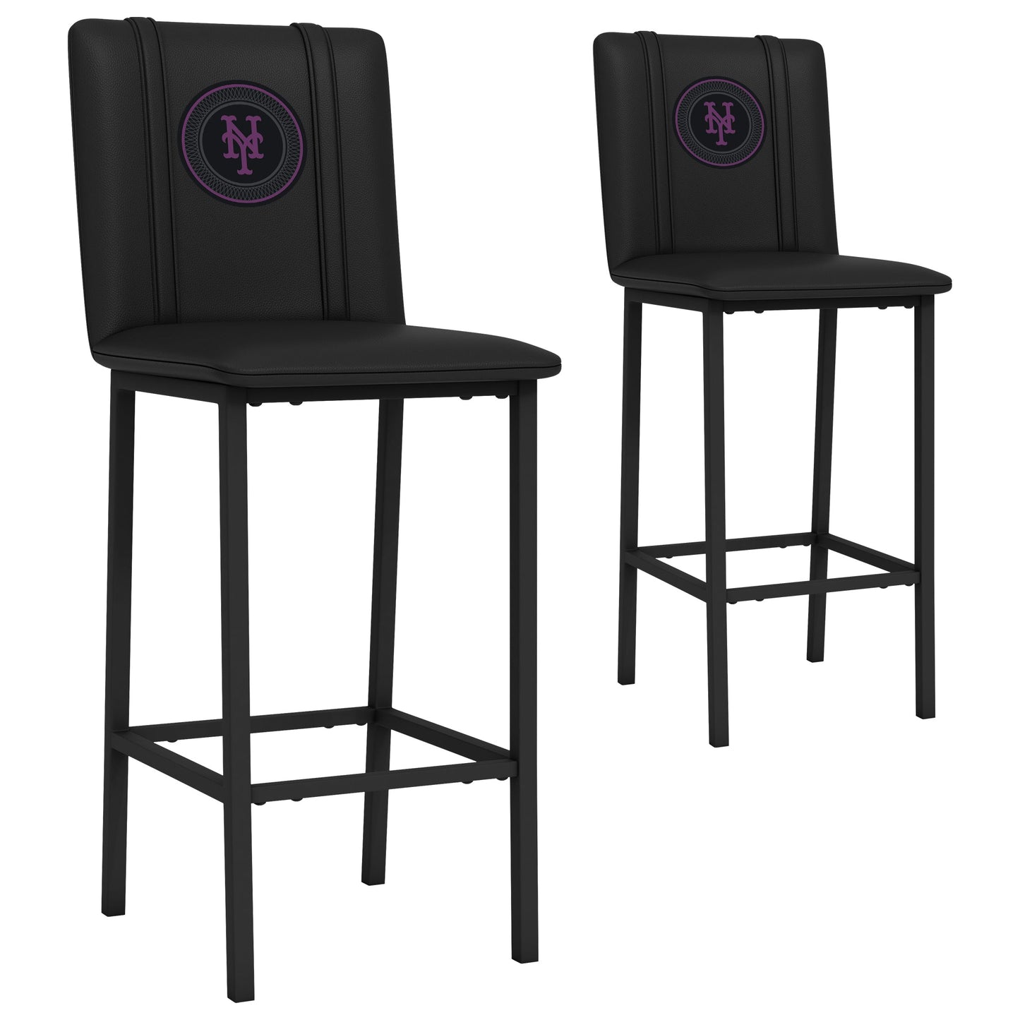 Bar Stool 500 with New York Mets City Connect Subway Token Logo Set of 2