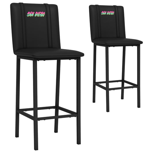 Bar Stool 500 with San Diego Padres City Connect Primary Logo Set of 2