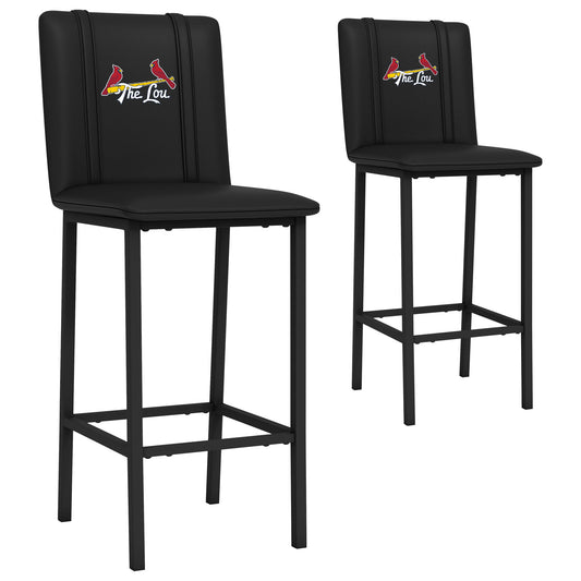 Bar Stool 500 with St Louis Cardinals City Connect The Lou Logo Set of 2