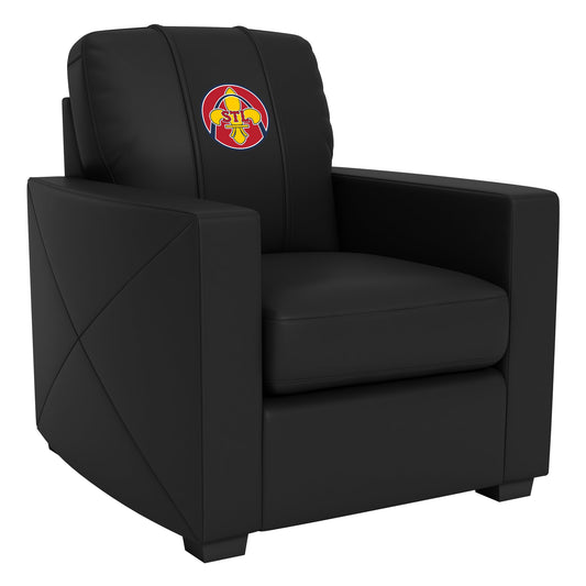 Silver Club Chair with St Louis Cardinals City Connect STL Logo