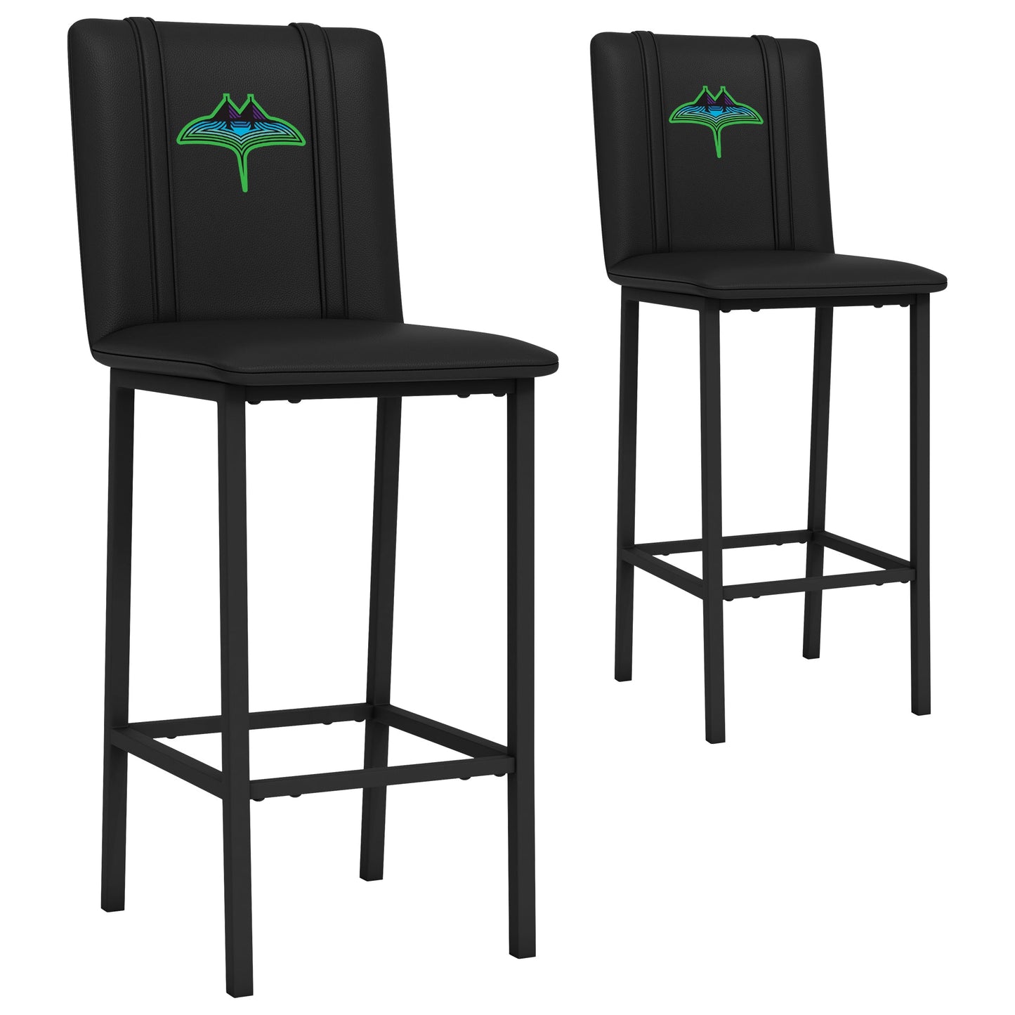 Bar Stool 500 with Tampa Bay Rays City Connect Skyway Logo Set of 2