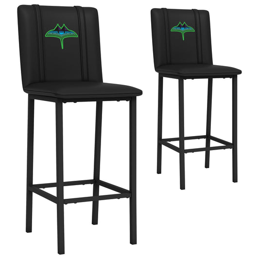 Bar Stool 500 with Tampa Bay Rays City Connect Skyway Logo Set of 2