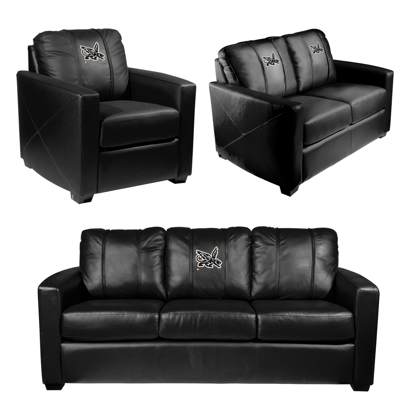 Silver Loveseat with Texas Rangers City Connect Secondary Logo