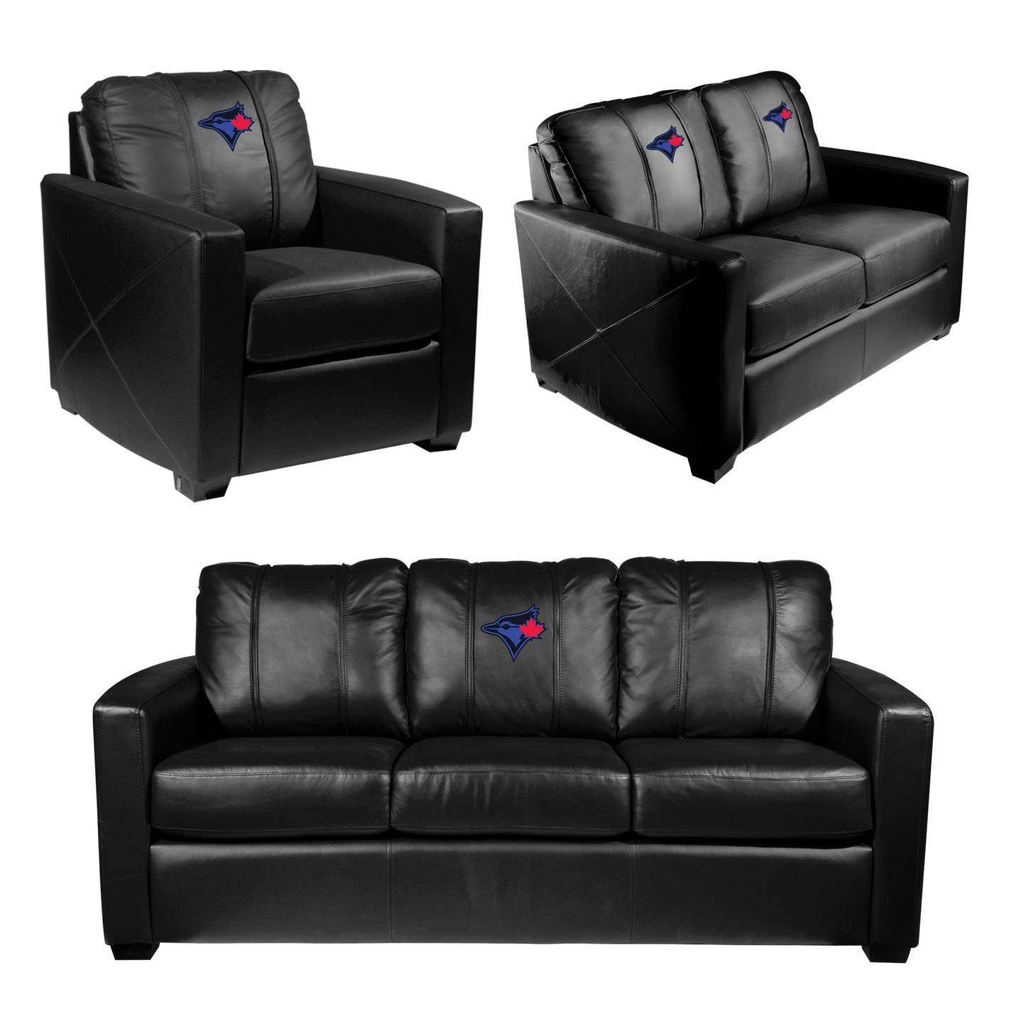 Silver Club Chair with Toronto Blue Jays City Connect Head Logo