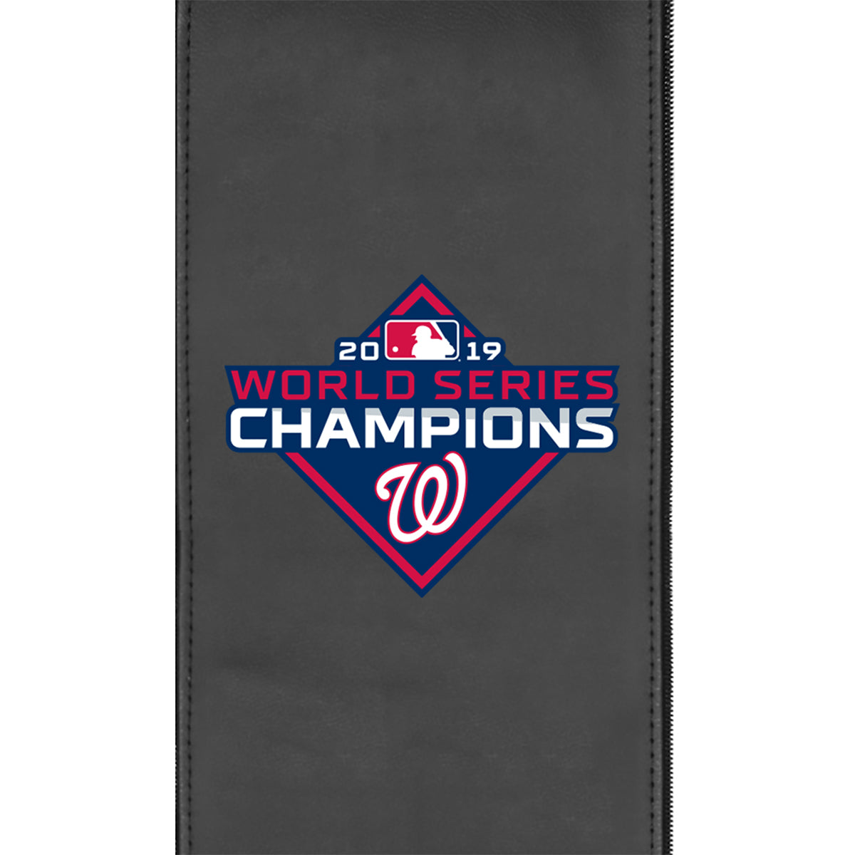 Silver Sofa with Washington Nationals 2019 Champions