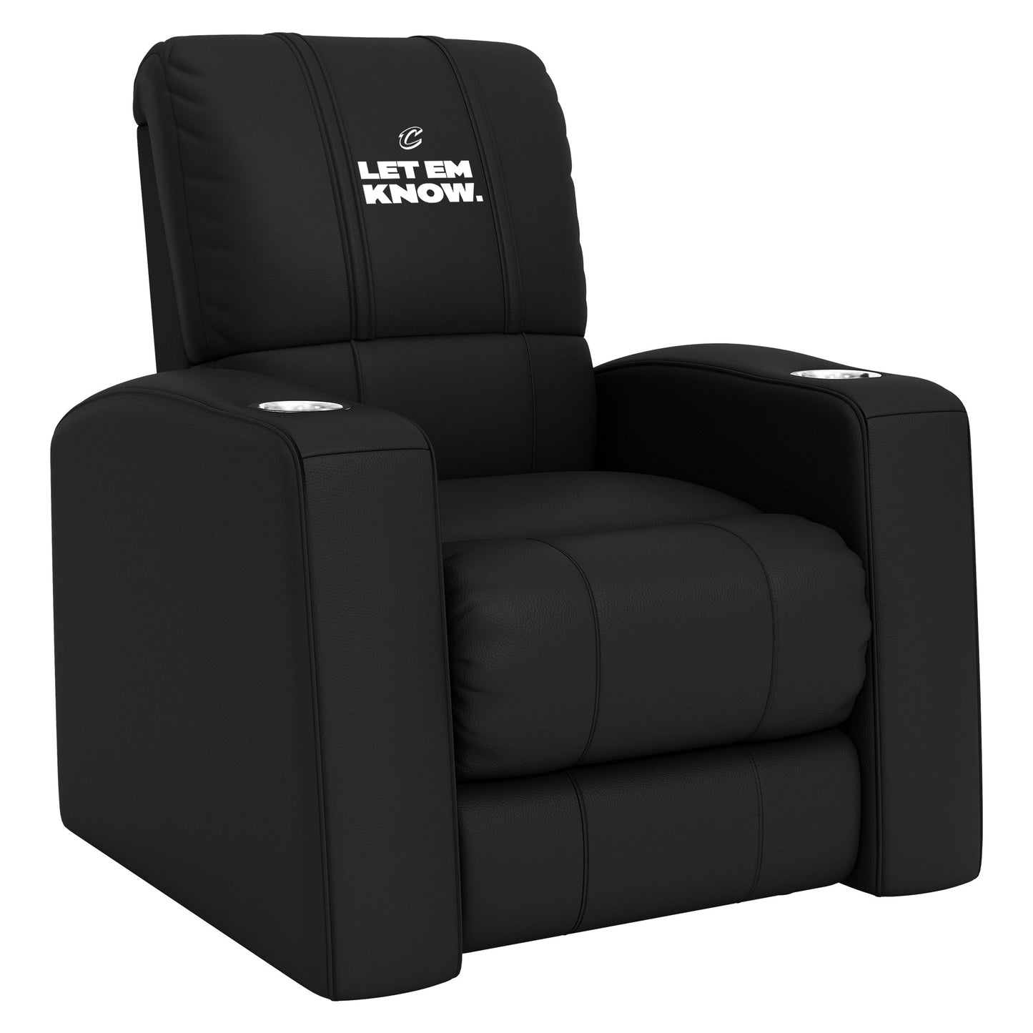 Relax Home Theater Recliner with Cleveland Cavaliers Let Em Know Playoffs Logo